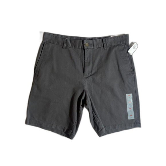 NWT Old Navy Men's Charcoal Gray Slim Flat Front Shorts 9" Size 34 Preppy Golf - Picture 1 of 5